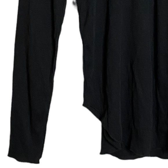 Chaser Ribbed Black Tunic Long Sleeve T-Shirt w Open Back Criss Cross Straps M - Picture 6 of 16